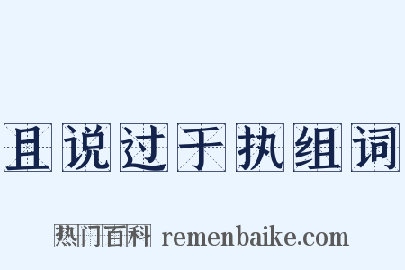 且说过于执组词是什么意思的图片
